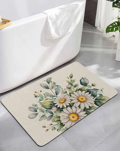 Miniatura 12 de Tapete de baño de Navidad para bañera, antideslizante, de secado rápido y absorbente, tierra de diatomeas, fregadero de cocina, ducha, tapete