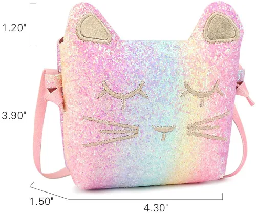 Miniatura 4 de Mibasies - Bolsa cruzada con diseño de gato para niñas