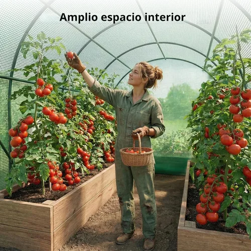 Miniatura 3 de Invernaderos de 10×7×7 pies para exteriores de alta resistencia, grandes invernaderos de entrada para exteriores con 6 ventanas de malla ventilada