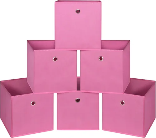 Miniatura 31 de Cubos de Almacenamiento Plegables Negros Contenedores, Cubos de Almacenamiento de Tela de 11 Pulgadas, Cajas de Almacenamiento de Tela, Cubos