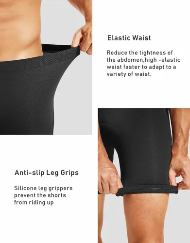 Miniatura 3 de Przewalski Pantalones cortos de ciclismo para hombre, 23D, acolchados, para bicicleta, MTB Liner