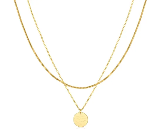Miniatura 9 de Collares en capas para mujer, chapados en plata, delicada cuerda torcida de serpiente, delicado collar en capas, gargantilla de diferentes