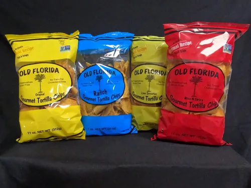 Miniatura 2 de Old Florida Gourmet Chips de tortilla – Paquete variado de cuatro (4) – Incluye tortillas originales, sensación de lima, agradables y picantes