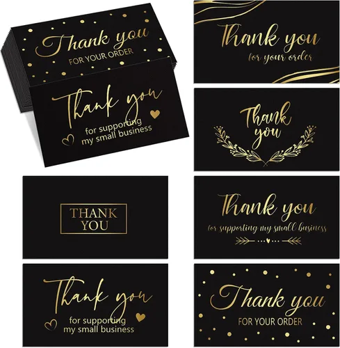180 tarjetas de felicitación con texto en inglés "Thank You for Supporting My Small", pequeñas tarjetas de felicitación de agradecimiento por tu