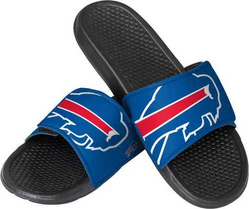 Miniatura 12 de FOCO mens NFL Team Cropped Big Logo Shower Sport Slide Flip Flop Sandals
