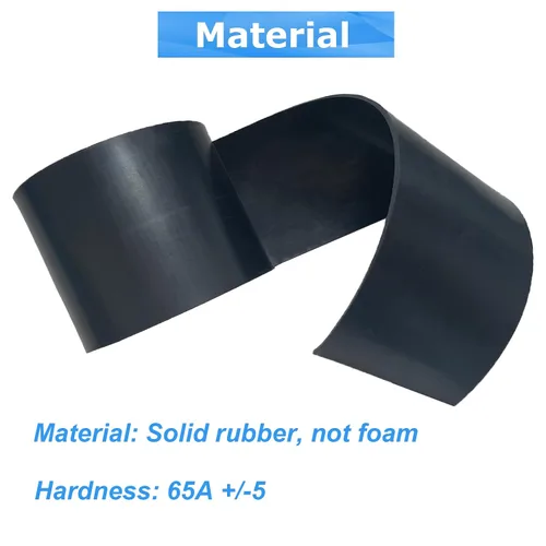 Miniatura 3 de Hojas, rollos y tiras de goma sólida de 1/4 (.25)" de grosor X 2" de ancho X 10 pies de largo, tiras de goma sólida para juntas de bricolaje