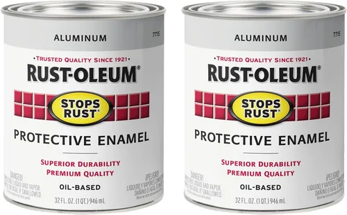Miniatura 54 de Rust-Oleum 7765502 - Pintura anti-óxido para aplicación con brocha, cuarto de galón, color rojo real brillante, (paquete de 1)