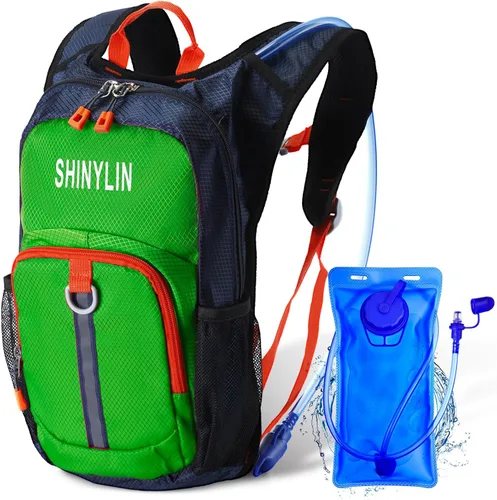 Miniatura 12 de Shinylin Mochila de Hidratación para Niños con Vejiga de Agua de 1.5L Mochila de Senderismo Ligera para Niños o Niñas Niños Ciclismo Escalada Correr