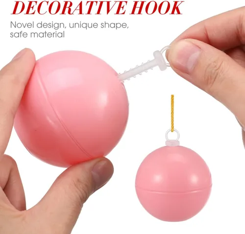 Miniatura 5 de Angoily Tapas de adorno de Navidad, 100 piezas de repuesto para adornos de Navidad, accesorios de bolas para colgar creativamente con soporte