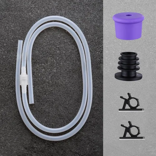 GAGALIFE - Juego de tubo de extensión para dispensador de jabón para fregadero, tubo de silicona de grado alimenticio de 47 pulgadas con válvula de