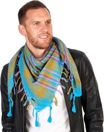 Miniatura 44 de LOVARZI Shemagh Cottons Arab Keffiyeh - Bufanda militar táctica para cabeza y cuello
