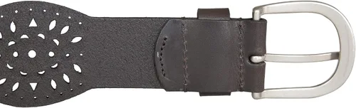 Miniatura 4 de Lucky Brand Cinturón de cuero perforado cónico para mujer con hebilla de arnés