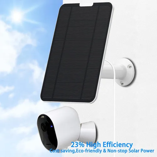 Miniatura 4 de Panel solar de 4 W y 6 V compatible con Arlo Pro 3/Pro 4/Ultra/Ultra 2/Go 2, incluye soporte de pared seguro, IP65 resistente a la intemperie, cable