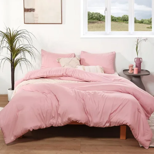 Miniatura 43 de ROSGONIA Edredón tamaño completo para niñas, niños y adolescentes, blanco, 3 piezas (1 edredón bohemio y 2 fundas de almohada), juego de ropa
