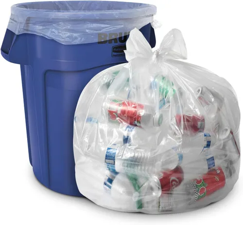 Miniatura 7 de Aluf Plastics Bolsas de basura transparentes de alta calidad para 7-10 galones, paquete enorme de 500 unidades, 24 x 23 pulgadas, 1.0 milésimas
