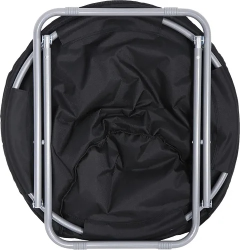 Miniatura 6 de Nouva Silla plegable, silla plegable de luna, silla de lectura redonda de piel sintética, silla de juegos con marco de metal para niños