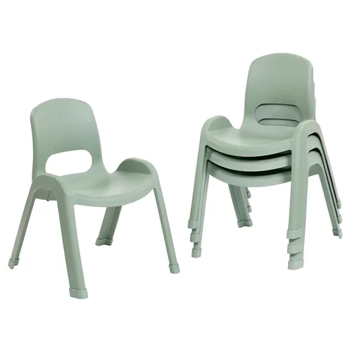 Miniatura 18 de ECR4Kids Silla apilable SitRight de plástico, 11 pulgadas, muebles de aula, negro, paquete de 4