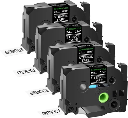 Miniatura 11 de GREENCYCLE Compatible con Brother STE 161 1-1/2" 1.417 in solución móvil Stencil Etch cinta de etiquetas para PT-3600, PT-530, PT-550, PT-9200DX