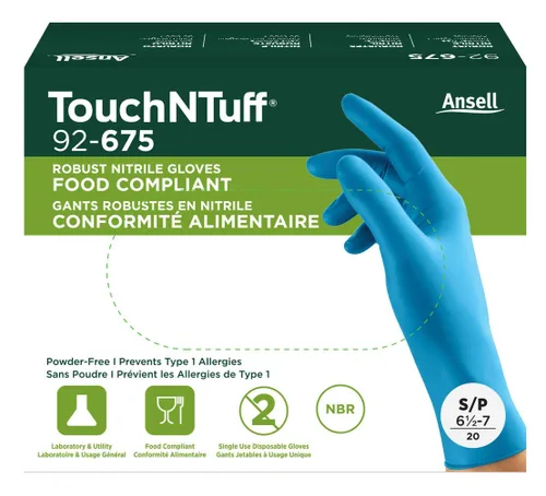 Miniatura 4 de Ansell Grande Azul 9 1/2'' TNT Azul 5 mil Nitrilo A, 100