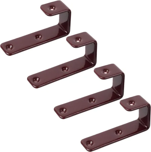 Miniatura 10 de Paquete de 8 ganchos para escalera de litera, ancho interior de 1 pulgada, soportes de gancho en J resistentes de hierro revestido de vinilo