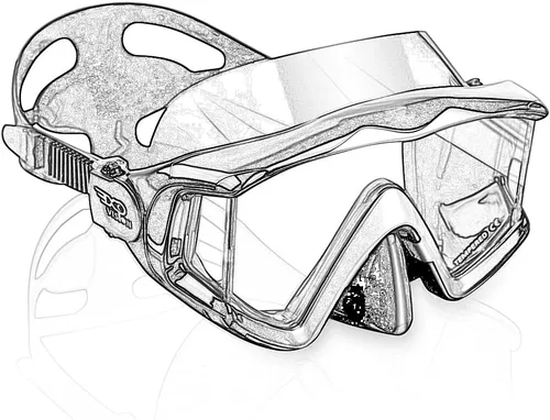Miniatura 5 de Máscara de buceo Pano 3 para adultos, máscara de esnórquel de vidrio templado, máscara de natación antivaho sin fugas, gafas de natación con Rojo