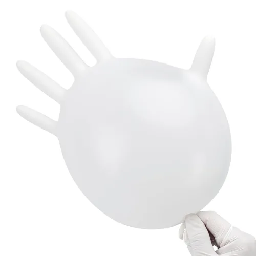 Miniatura 8 de Guantes de examen desechables de nitrilo SwiftGrip, 3 mil, XS, Caja de 100, guantes de nitrilo blancos desechables libres de látex para uso médico