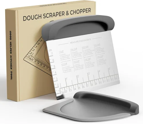 Miniatura 8 de Herramienta Raspador de Banco Cortador de Masa - Raspador de Tazón para Repostería para Pan, Pastel, Pizza, Cuchillo de Banco, Raspador de Masa