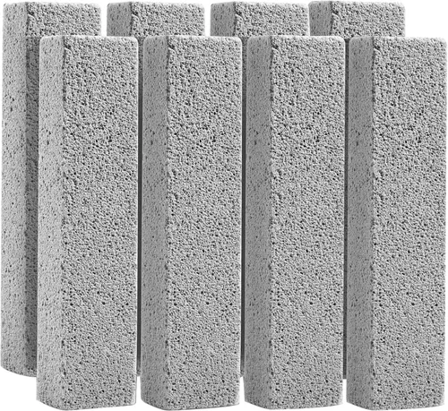 Paquete de 6 piedras pómez para limpieza de inodoro, barra limpiadora para eliminar los anillos de agua dura, acumulación de calcio y óxido de la