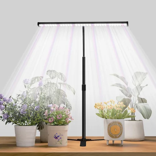 Luz de Cultivo Superbrillante para Plantas de Interior, Lámpara de Plantas de Espectro Completo de 108 LEDs 6000K con Temporizador de 4/8/12Hrs y