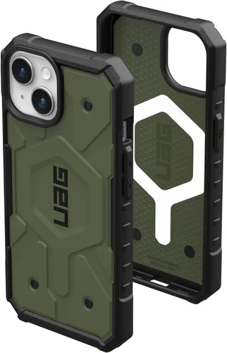 Miniatura 10 de URBAN ARMOR GEAR UAG - Funda compatible con iPhone 15 de 6.1 pulgadas, Pathfinder transparente ceniza/negro, imán integrado compatible con carga