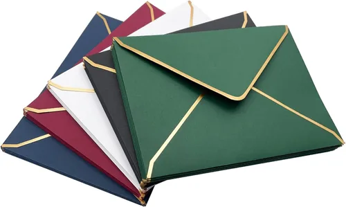 Miniatura 9 de 50 sobres blancos de 5 x 7 pulgadas, sobres de invitación tamaño A7, sobres para tarjetas de correo con solapa en V, sobres de sellado rápido