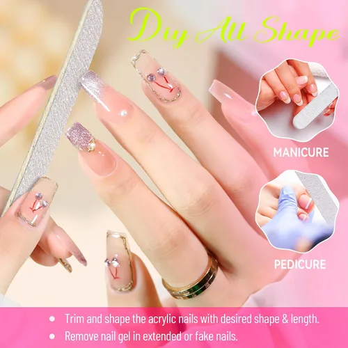 Miniatura 5 de Limas de uñas desechables de cebra de grano 80/80 de 5 pulgadas, tableros de esmeril de doble cara para uñas acrílicas, uñas de los pies