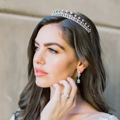 Miniatura 4 de Crystal Tiara Crown For Women Bridal Hair Ornaments for Birthday Pageant Wedding Prom Women Girls Hair Accessories
