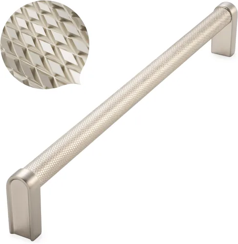 Miniatura 32 de Koofizo - Paquete de 10 tiradores de gabinete estriados para armario, manija negra para muebles (1.1 pulgadas/28 mm), herrajes sólidos K22