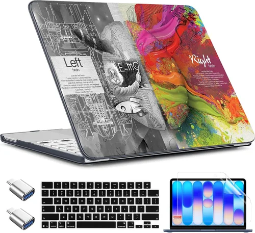 Miniatura 53 de TWOLSKOO Funda para MacBook Neo de 13 pulgadas 2026 A3404 A18 Pro Chip, carcasa rígida de plástico con adaptador tipo C, 2 fundas para cámara web