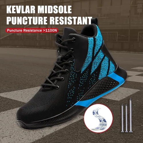 Miniatura 3 de ARCHINSERT Zapatos de punta de acero para hombres y mujeres, zapatos de seguridad indestructibles, resistentes al deslizamiento, puntera de acero