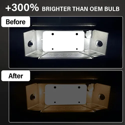 Miniatura 3 de Luces LED para placa de matrícula compatibles con Ford F150 F250 F350 F450 F550 Bronco Ranger, 6500 K blanco parachoques trasero etiqueta carcasa