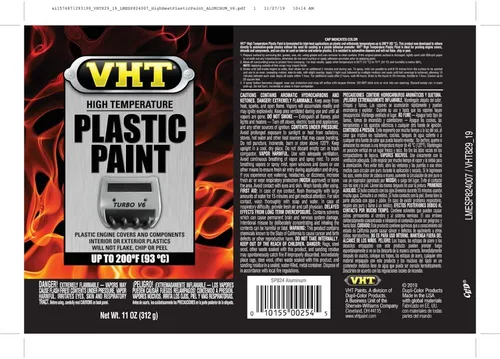 Miniatura 2 de VHT Pintura plástica de alta temperatura, aluminio, 11 oz