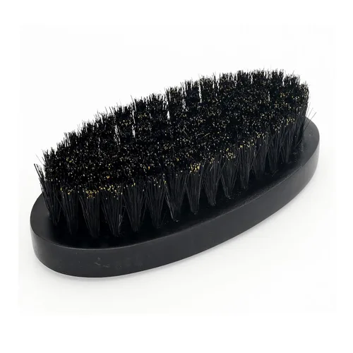 Miniatura 4 de Cepillo de barba y pelo con cerdas de jabalí negro para hombres, pequeño cepillo de madera de viaje para el bolsillo (negro)