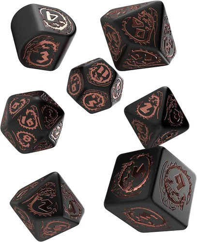Miniatura 2 de Dragons Modern - Juego de dados negros y cobre