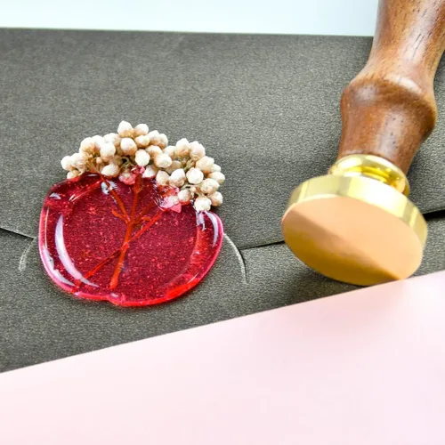Miniatura 5 de Sello de cera de latón en blanco, cabeza de sello de metal redonda sin diseño, excelentes herramientas de bricolaje, para invitación de fiesta