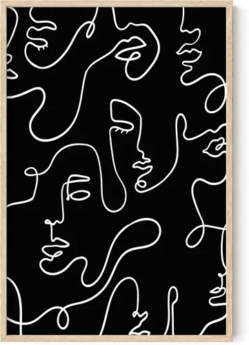 Miniatura 62 de HAUS AND HUES Impresión artística minimalista de mujer, póster de figura femenina, arte abstracto de pared neutro, arte de pared de dibujo lineal