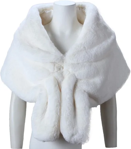 Miniatura 50 de Caracilia - Elegante estola tipo chal en piel sintética para el invierno.