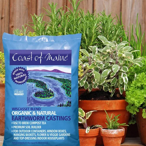 Miniatura 3 de Coast of Maine Wiscasset Blend Earthworm Castings - Suelo para aderezo para contenedores, cestas y jardines de flores y verduras, 8 cuartos de galón