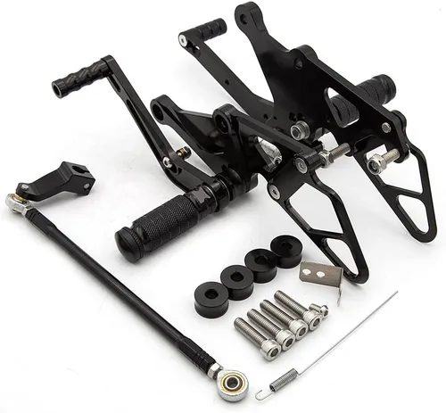 Miniatura 7 de Motocicleta aluminio repuestos Estriberas trasero Sets reposapiés apto para Yamaha MT-07 2013 2014 2015 2016 2017 (negro)