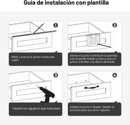 Miniatura 3 de Kit de plantilla de instalación de herrajes para puertas y cajones de gabinete Ravinte Incluye plantilla de montaje con broca para perilla