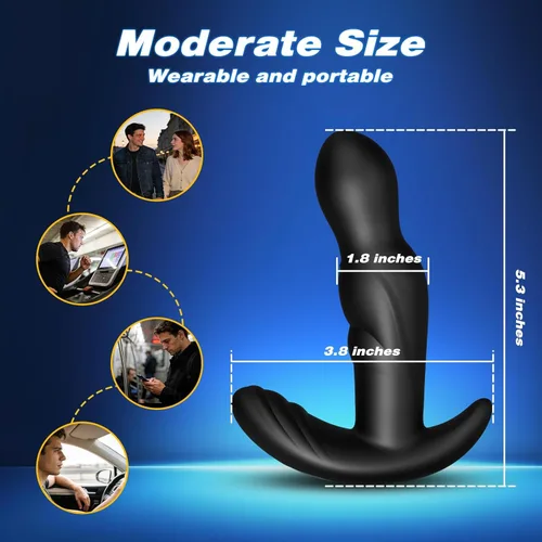 Miniatura 4 de Masajeador de próstata giratorio de 360°, juguete sexual masculino con 3 modos de rotación y 10 modos de vibración, vibrador de tapón para mujeres