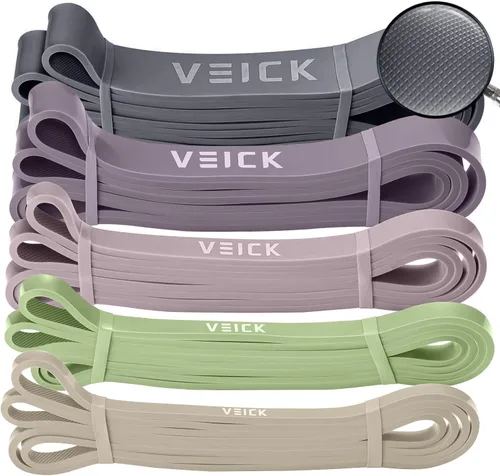 Miniatura 18 de VEICK Bandas de resistencia para entrenamiento, bandas de ejercicio, bandas de entrenamiento, bandas de asistencia para dominadas, juego de bandas