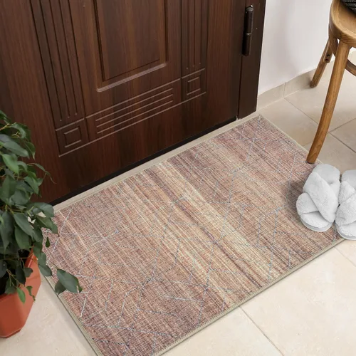 Miniatura 60 de GLN Rugs Bohemian Collection - Alfombra de felpilla lavable a máquina, bohemio vintage, antideslizante, alfombra de felpilla de pelo bajo, alfombra