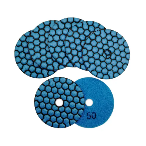 SHDIATOOL Almohadillas de pulido de diamante seco de 3 pulgadas Grit 50 para cuarzo de mármol de granito (paquete de 7)